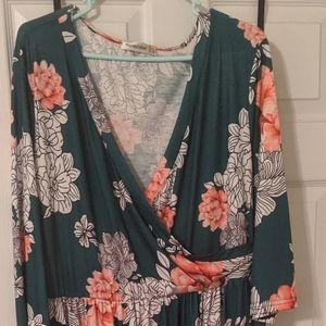 Floral print maxi dress